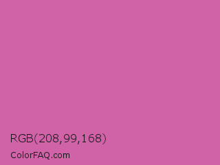 RGB 208,99,168 Color Image