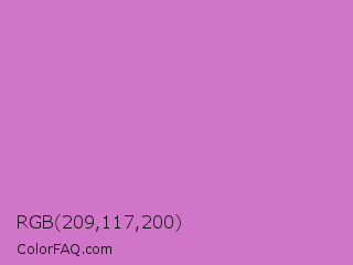RGB 209,117,200 Color Image