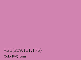 RGB 209,131,176 Color Image
