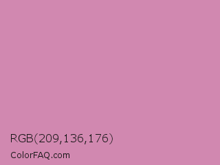 RGB 209,136,176 Color Image
