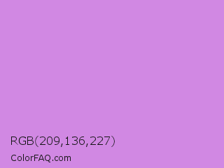 RGB 209,136,227 Color Image