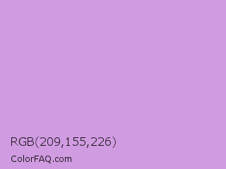 RGB 209,155,226 Color Image