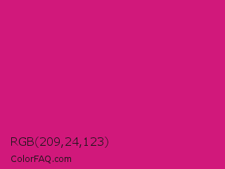 RGB 209,24,123 Color Image