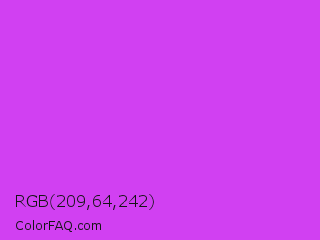 RGB 209,64,242 Color Image