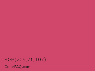 RGB 209,71,107 Color Image