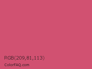 RGB 209,81,113 Color Image