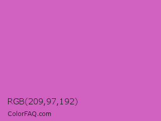 RGB 209,97,192 Color Image