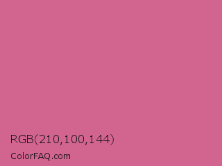 RGB 210,100,144 Color Image