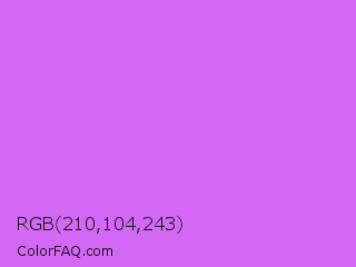 RGB 210,104,243 Color Image