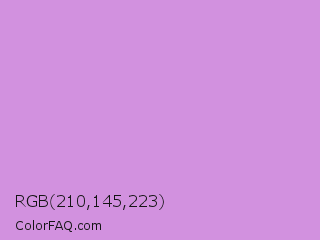 RGB 210,145,223 Color Image