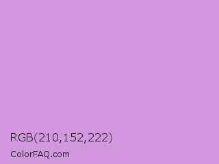 RGB 210,152,222 Color Image