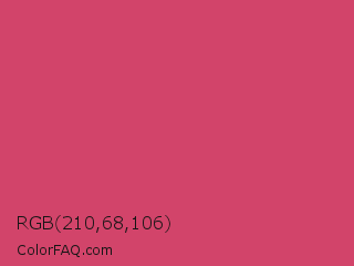 RGB 210,68,106 Color Image