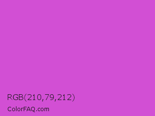 RGB 210,79,212 Color Image