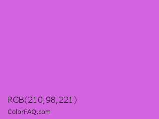 RGB 210,98,221 Color Image