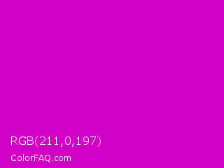 RGB 211,0,197 Color Image