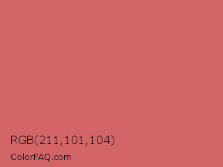 RGB 211,101,104 Color Image