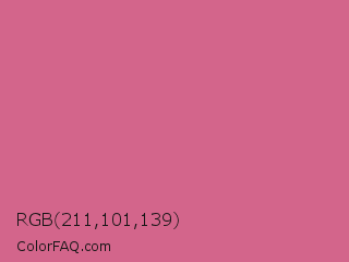 RGB 211,101,139 Color Image