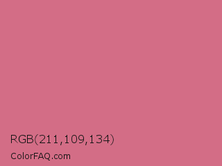 RGB 211,109,134 Color Image