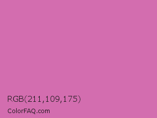 RGB 211,109,175 Color Image