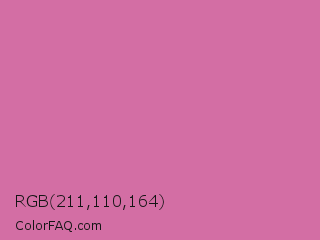 RGB 211,110,164 Color Image