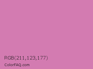RGB 211,123,177 Color Image