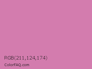 RGB 211,124,174 Color Image