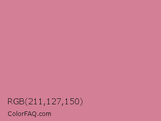 RGB 211,127,150 Color Image