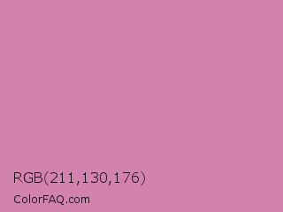 RGB 211,130,176 Color Image