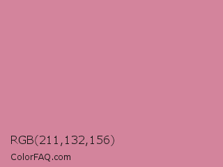 RGB 211,132,156 Color Image