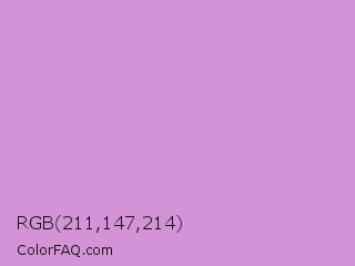RGB 211,147,214 Color Image