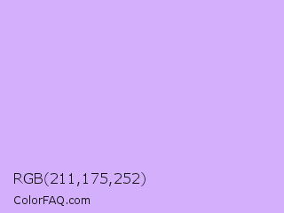RGB 211,175,252 Color Image