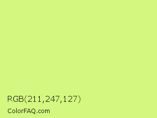 RGB 211,247,127 Color Image