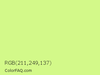 RGB 211,249,137 Color Image