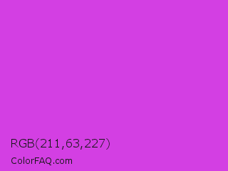 RGB 211,63,227 Color Image