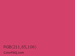 RGB 211,65,106 Color Image