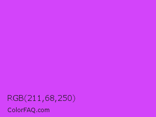RGB 211,68,250 Color Image