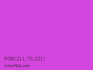 RGB 211,70,221 Color Image