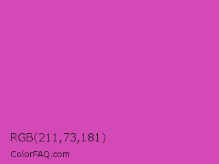 RGB 211,73,181 Color Image