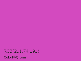 RGB 211,74,191 Color Image