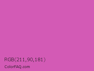 RGB 211,90,181 Color Image