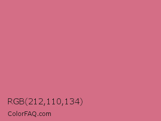RGB 212,110,134 Color Image