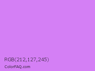 RGB 212,127,245 Color Image