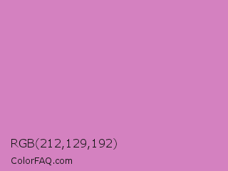 RGB 212,129,192 Color Image