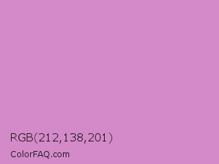 RGB 212,138,201 Color Image