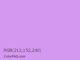 RGB 212,152,240 Color Image