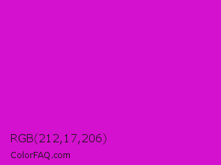 RGB 212,17,206 Color Image