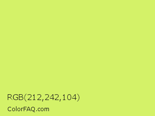 RGB 212,242,104 Color Image