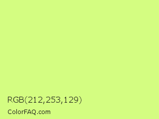 RGB 212,253,129 Color Image