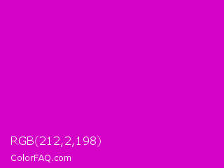 RGB 212,2,198 Color Image