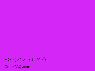 RGB 212,39,247 Color Image
